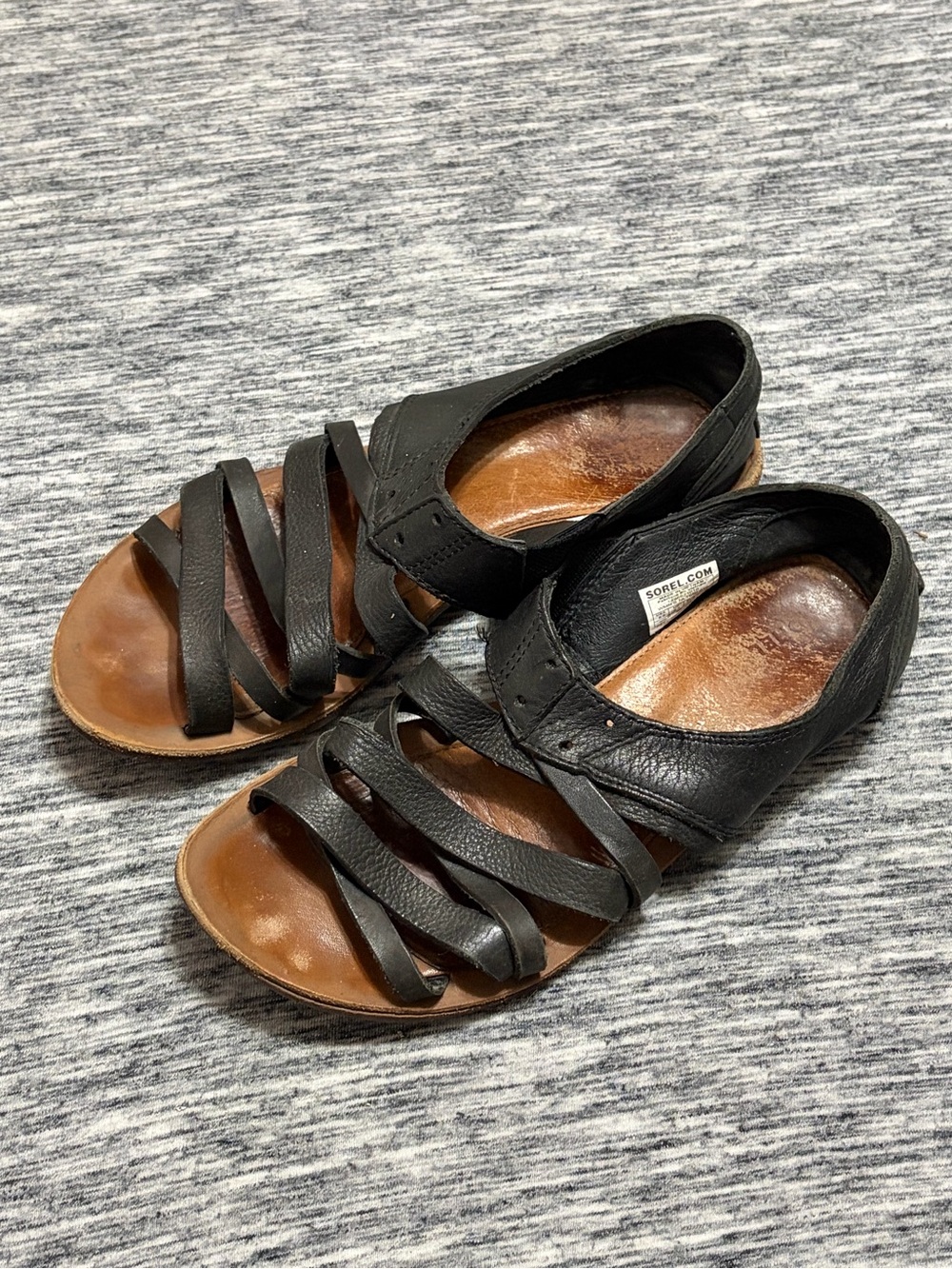 Sorel Ladies Lake Leather Sandals Size 8.5